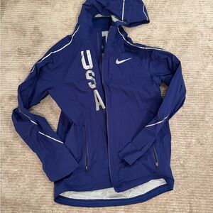 Nike Women's Blue Ski Jacket with USA Design
